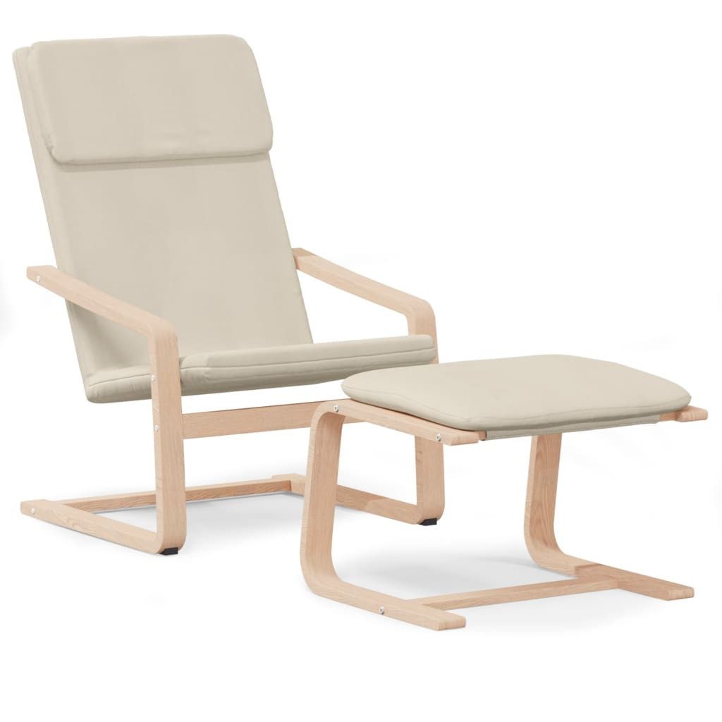 vidaXL Sessel Relaxsessel mit Hocker Creme günstig online kaufen