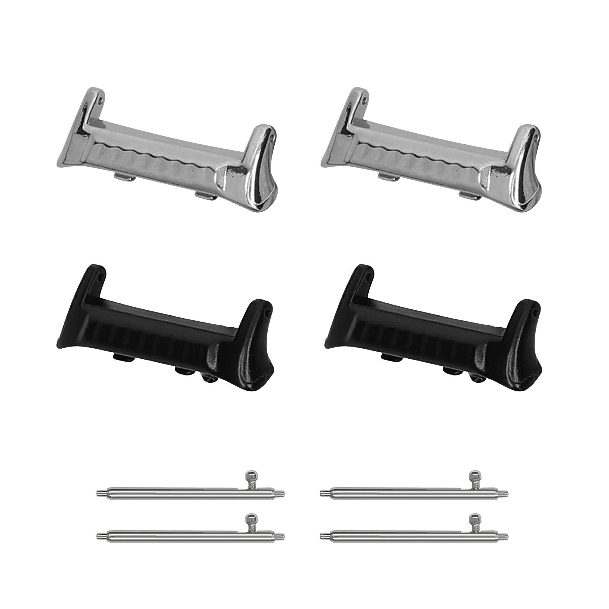 kwmobile Smartwatch-Armband 4x 22mm Metall Adapter für Huawei Watch D2, Smartwatch Armband Anschlussadapter Set aus Metall