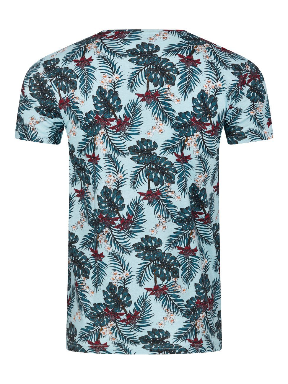 riverso T-Shirt Herren Printshirt RIVBill Regular Fit (2-tlg) Kurzarm Hawaiishirt mit Rundhalsausschnitt aus 100% Baumwolle – Bild 3 von 5