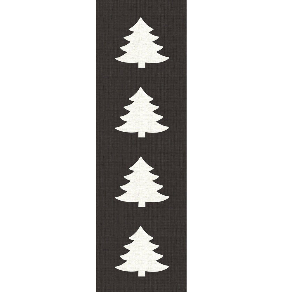 matches21 HOME & HOBBY Tischdecke Wetterfester Garten Узкие скатерти rutschfest Weihnachten grau 160 cm (1-tlg), Weichschaum Läufer als Tischdecke Mitteldecke für Garten-Tisch