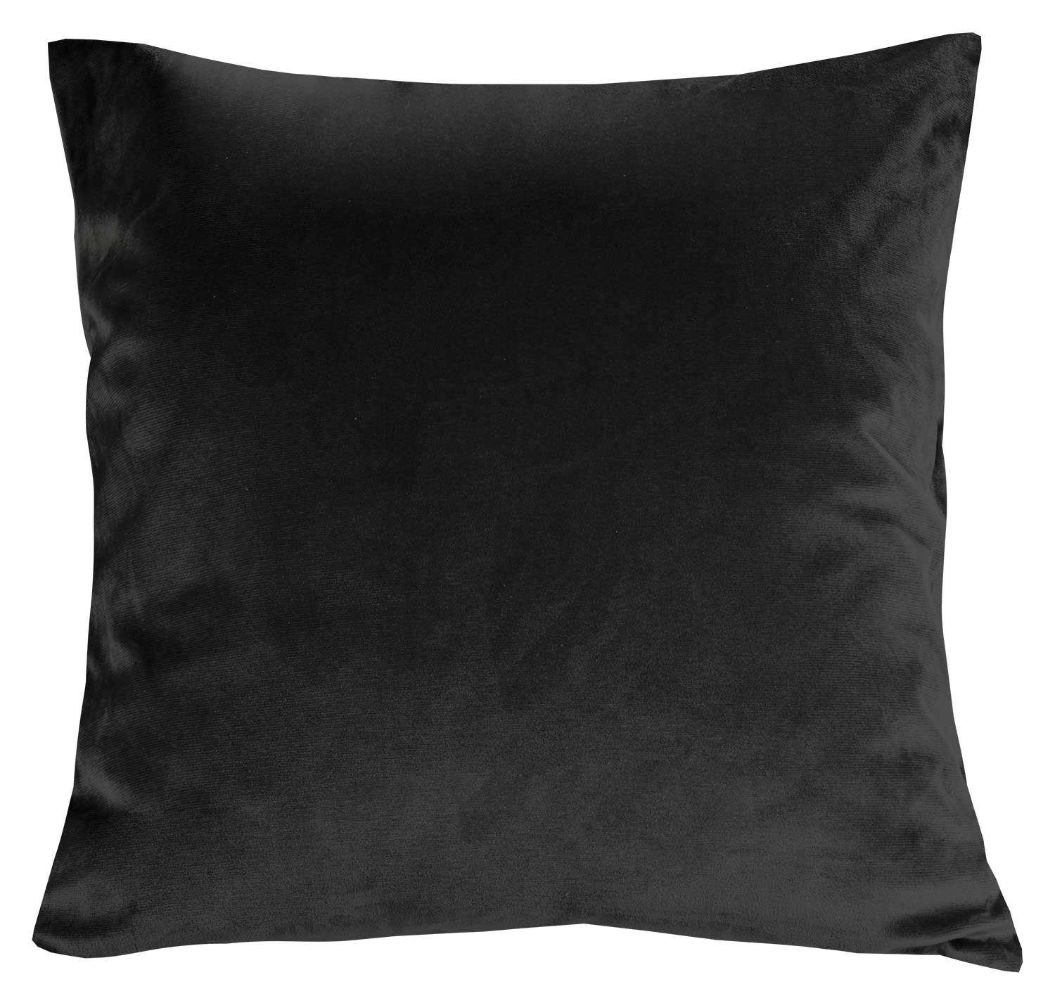 Gözze Kissenhülle MAGNUM, Schwarz, Uni, Samt, 50 x 50 cm, (1 Stück) günstig online kaufen