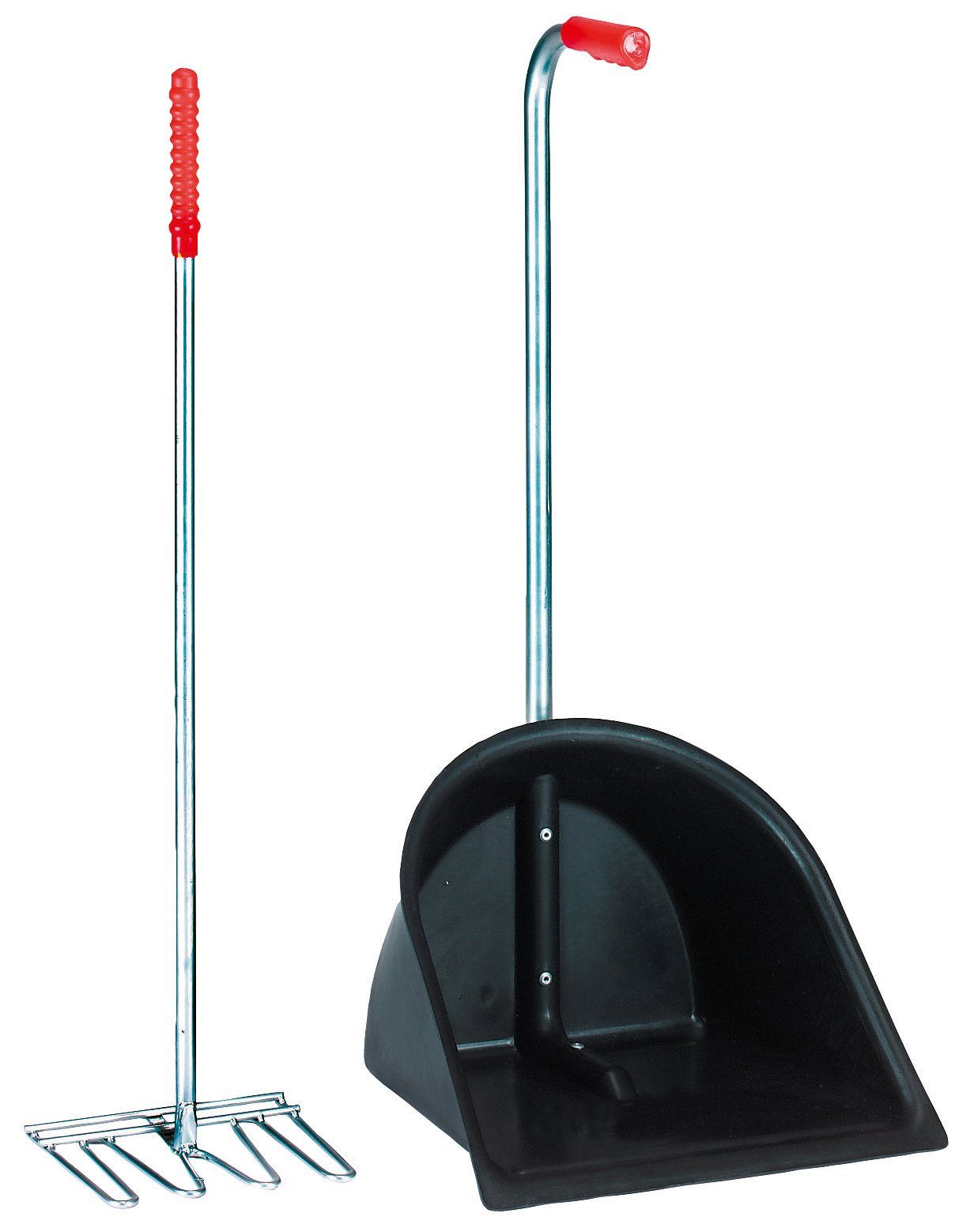 Rechen KERBL Mistboy schwarz Höhe 75 cm, Mistkratzer für die Reinigung von