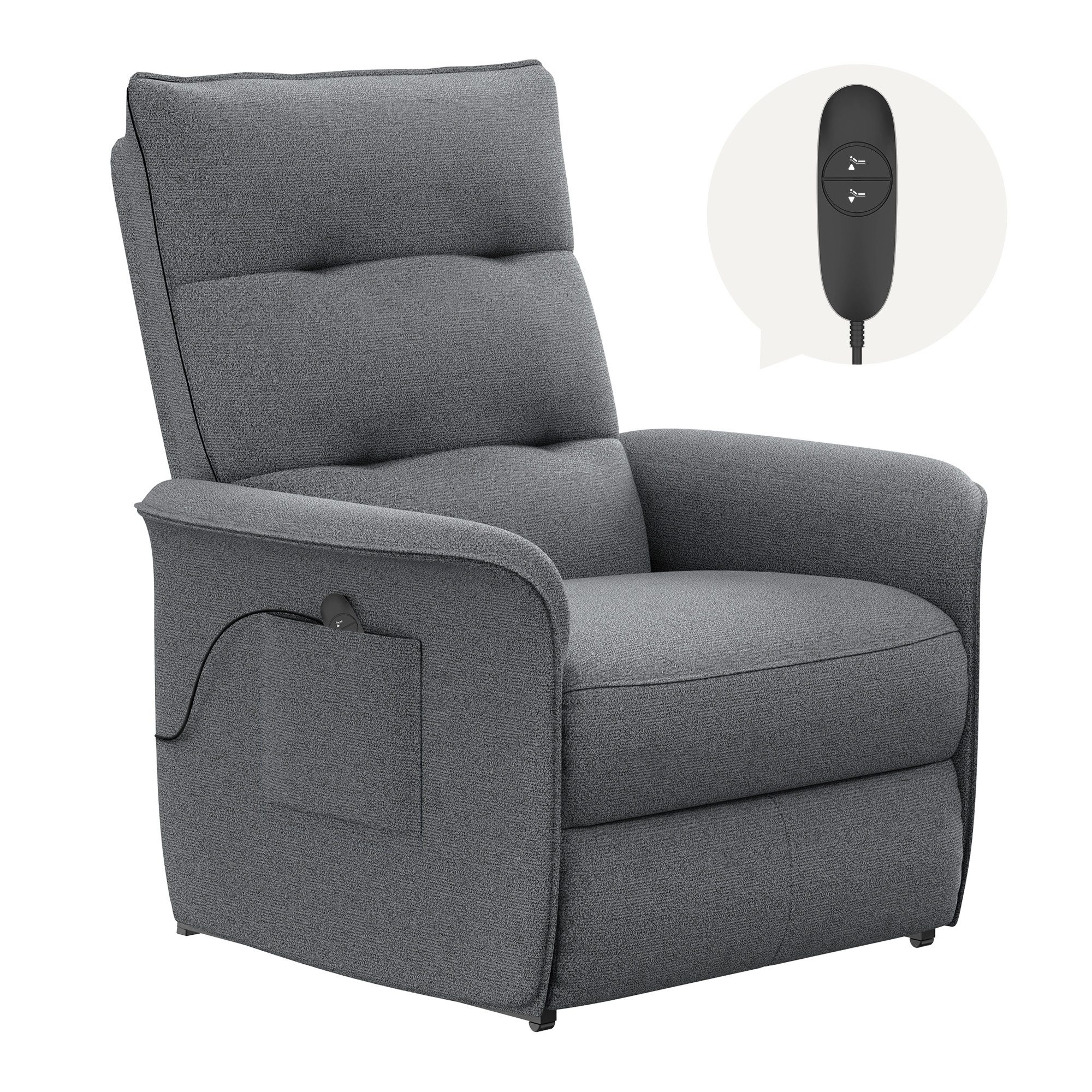 FLEXISPOT Sessel Elektrischer Einzelsessel – Ergonomischer Fernsehsessel, verstellbar (105°–155° Rückenlehnenverstellung, kompakte Bauweise & komfortable Sitzposition), belastbar bis 200 kg