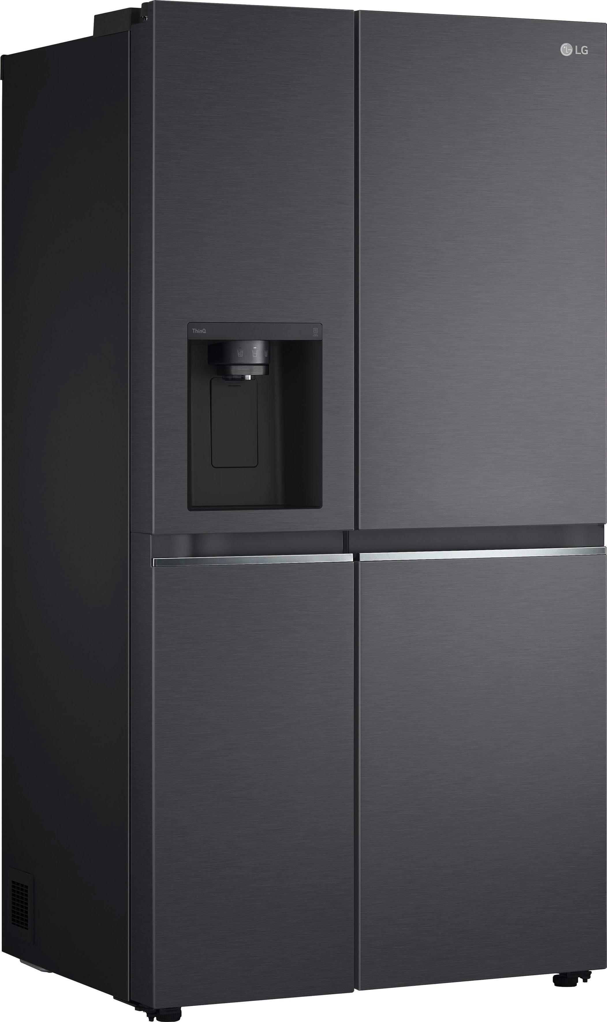 Valentinstagsgeschenk LG Side-by-Side GSLV71MCTD, 179 cm hoch, 91,3 cm breit, schwarz, Front: schwarz anthrazit