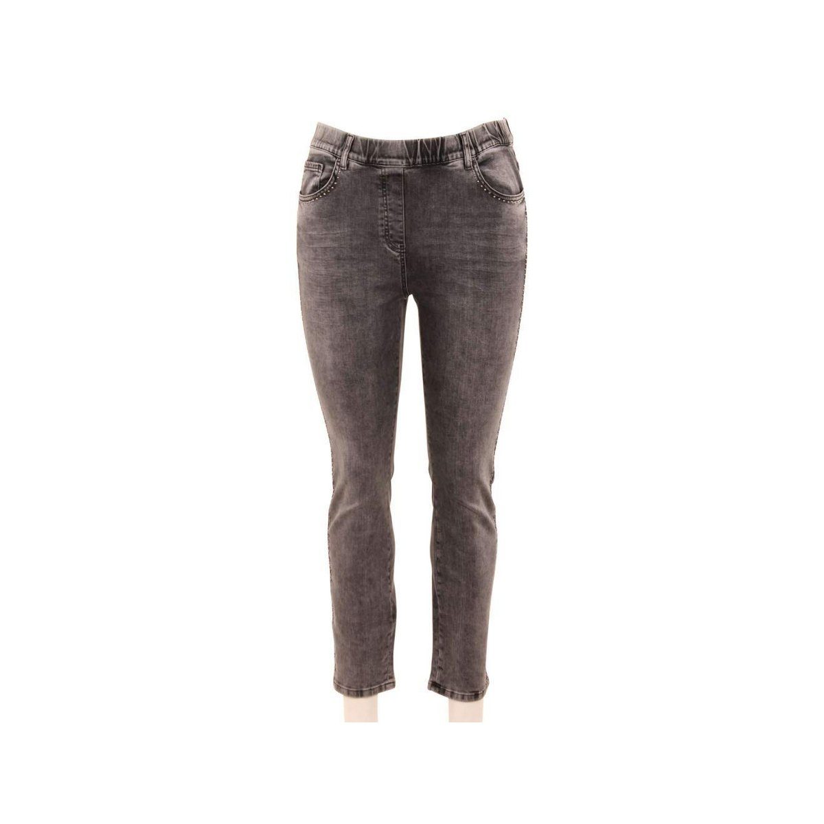 VIA APPIA 5-Pocket-Jeans dunkel-grau regular (1-tlg)