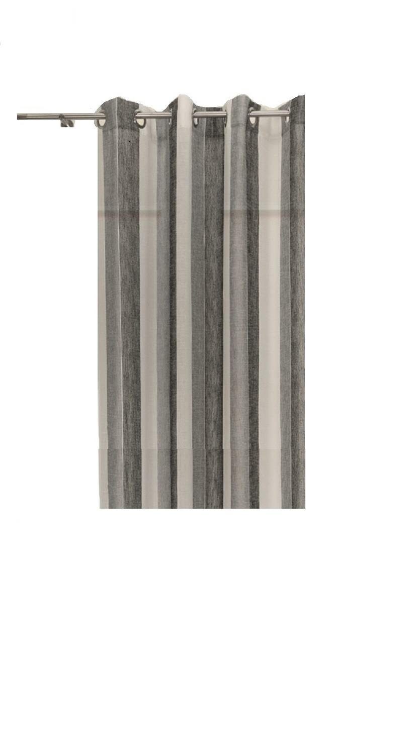 St), Streifen cm HEIMTEXTIL, halbtransparent, 140 x Oesenschal Vorhang cm EXKLUSIV Ösenvorhang 235 in, Dalini (1 Ösen mit