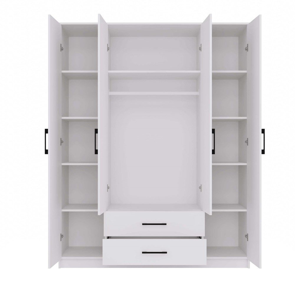 MAGOWA Kleiderschrank Romana moderner Kleiderschrank in verschiedenen Ausführungen (für maximale Anpassung an jeden Raum) Viel Stauraum auf kompakter Fläche Höhe 205 cm, Tiefe 52 cm