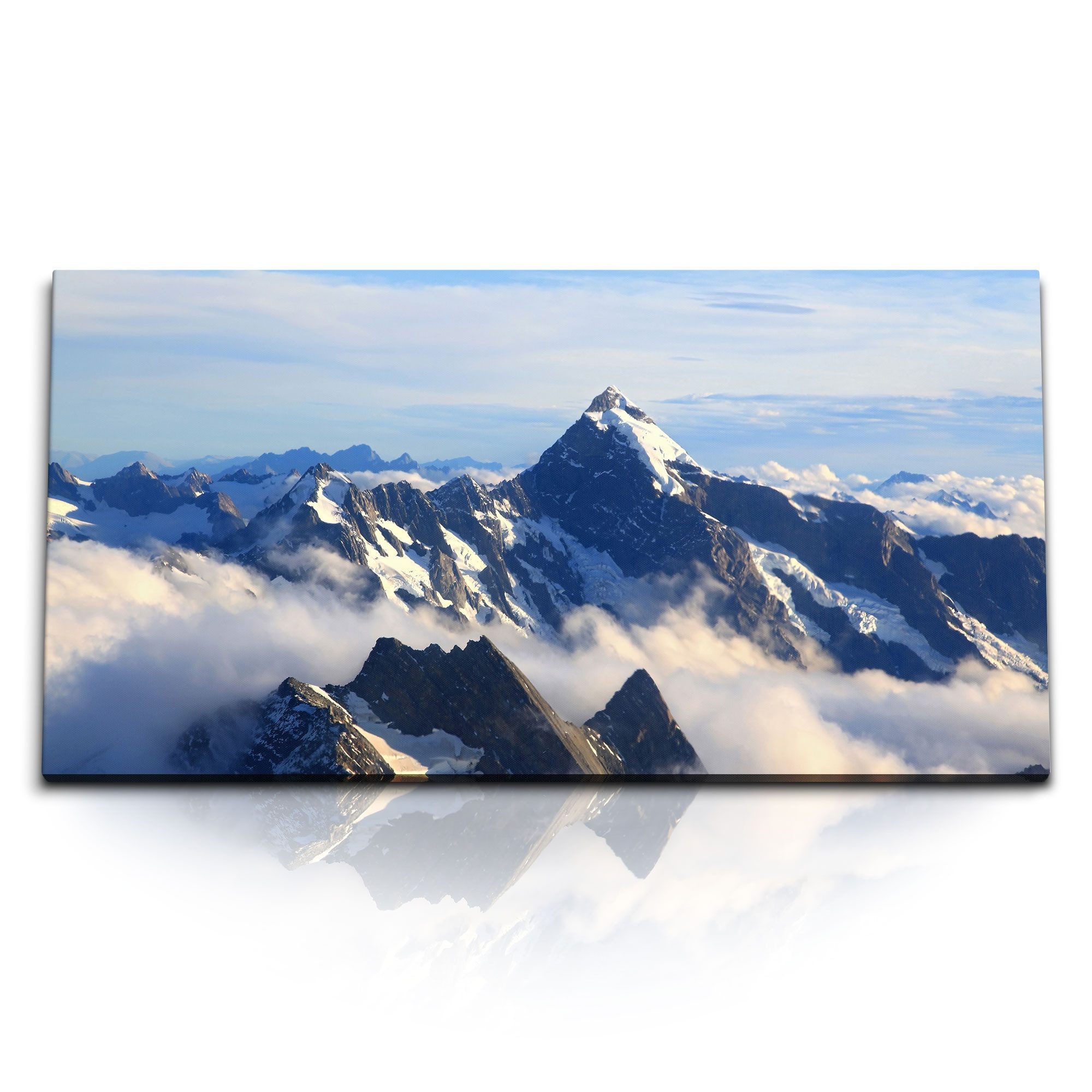 Leinwandbild Kunstdruck Bilder 120x60cm Berge Schneegipfel Neuseeland Gebirge Natur