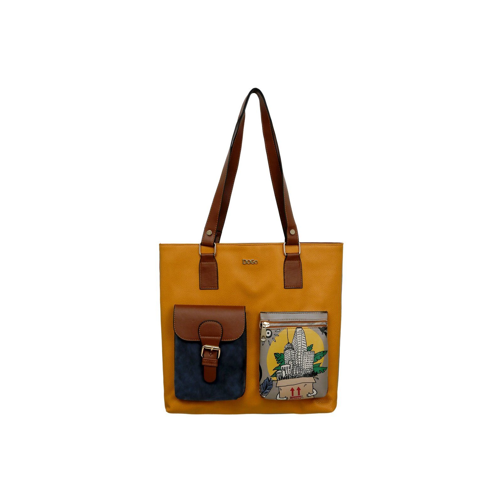 DOGO Umhängetasche Multi Pocket Bag Shopper-Tasche Fragile Damen Schultertasche, Handgefertigt