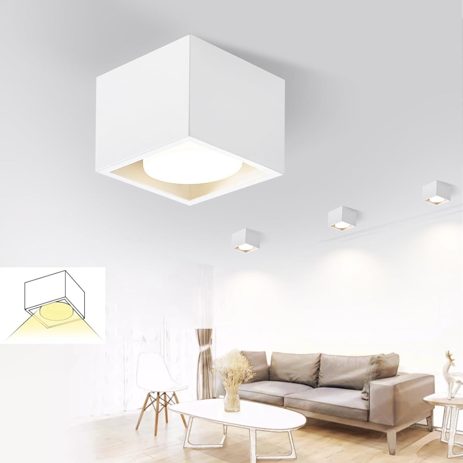Nettlife LED Deckenstrahler Weiß Aufbau Aufputz günstig online kaufen