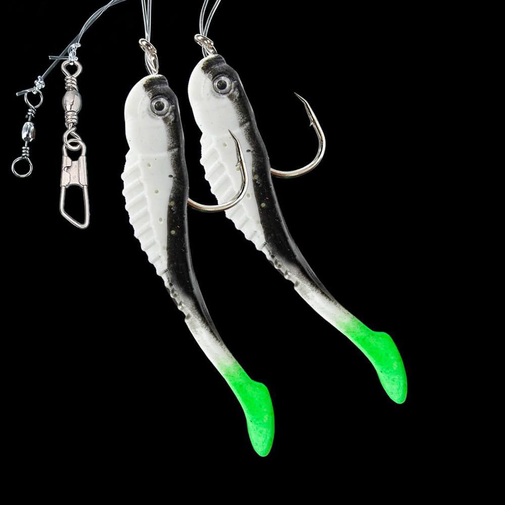 Vorfachschnur Jenzi Meeresvorfach mit Gummifischen und 2 Armen