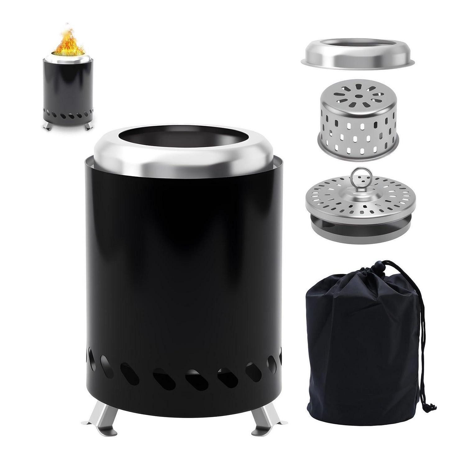 LuxusKollektion Tischfeuer Mini Feuerschale Edelstahl Tischkamin Outdoor 14x19.8cm (1-St)