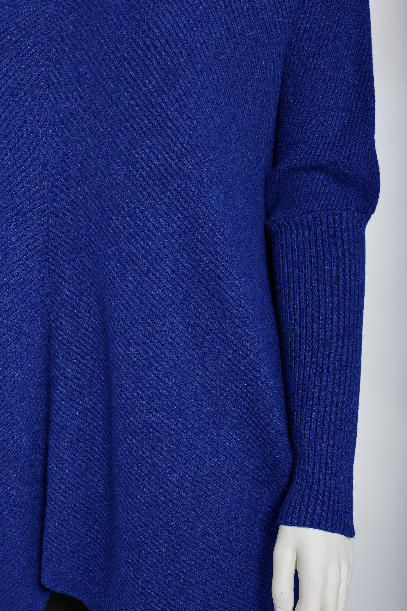 PEKIVESSA Longpullover Oversized langer Rollkragenpullover Damen Fledermausärmel (A-Linie, 1-tlg) hinten länger