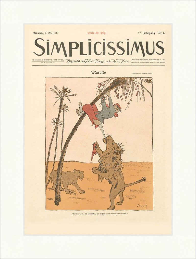 Kunstdruck Titelseite der Nummer 6 von 1912 Wilhelm Schulz Marokko Simplicissimus, (1 St)