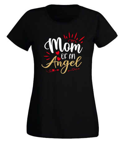 G-graphics T-Shirt Damen T-Shirt - Mom of an Angel mit trendigem Frontprint, Aufdruck auf der Vorderseite, Spruch/Sprüche/Print/Motiv, für jung & alt, Slim-fit