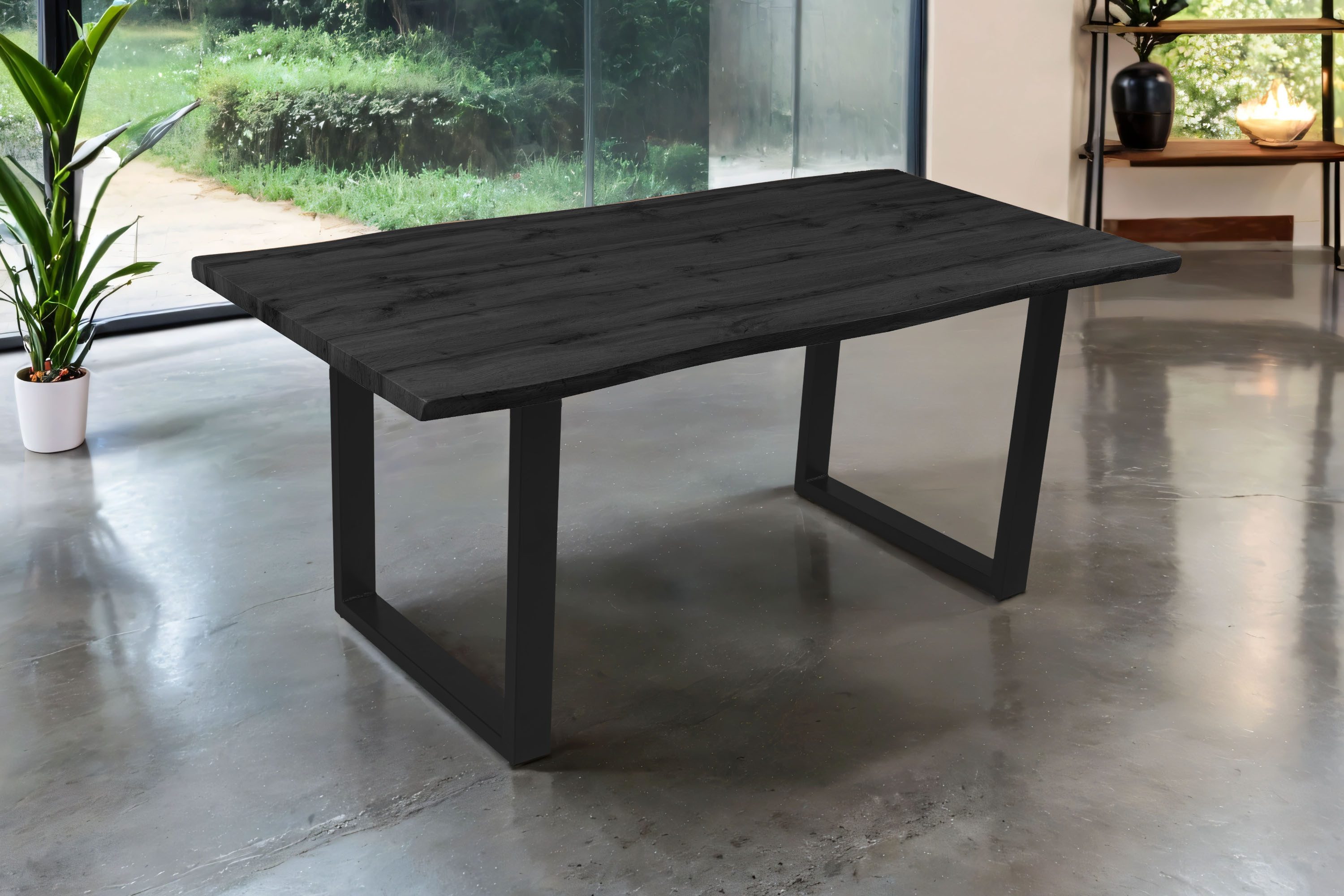 SAM® Esstisch Thora, verschiedene Holz-Optiken, U-Metallgestell, günstig online kaufen