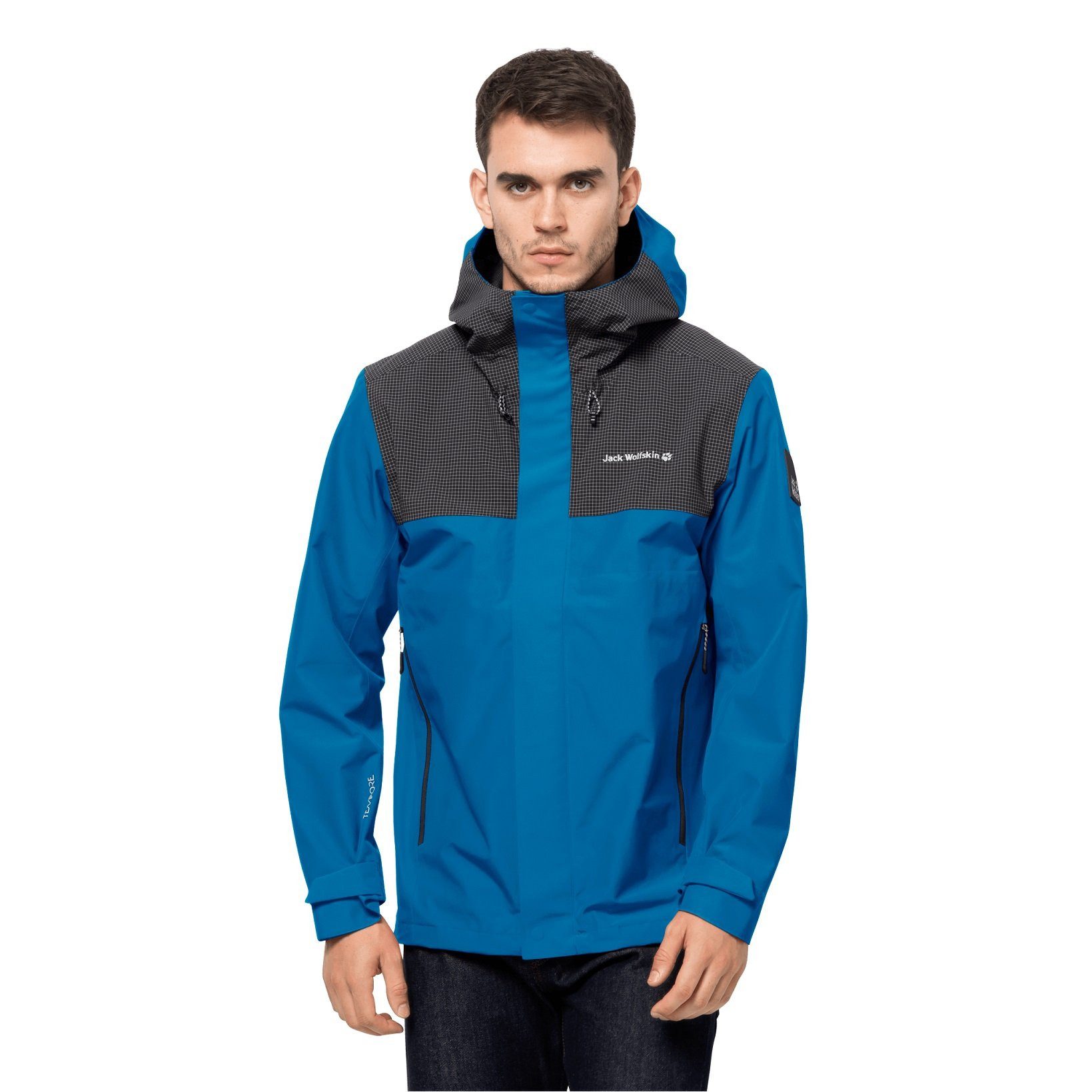 Jack Wolfskin Funktionsjacke Übergangs-/Wanderjacke DNA Block - Wetterschutzjacke, wasserdicht