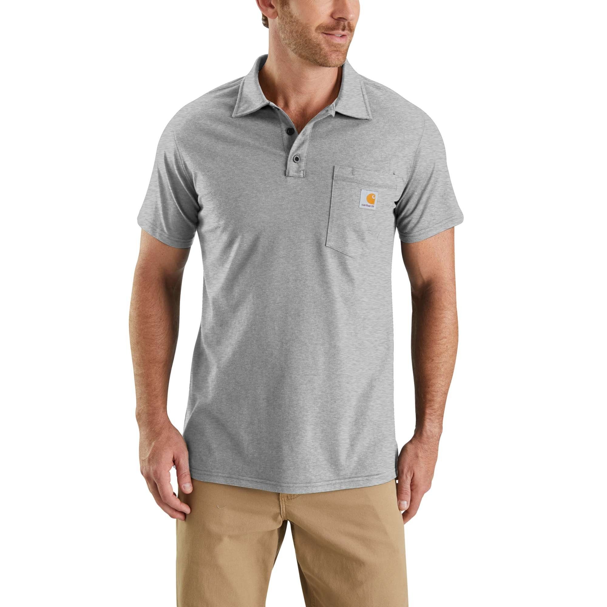Force Relaxed Carhartt Fit Poloshirt grey heather