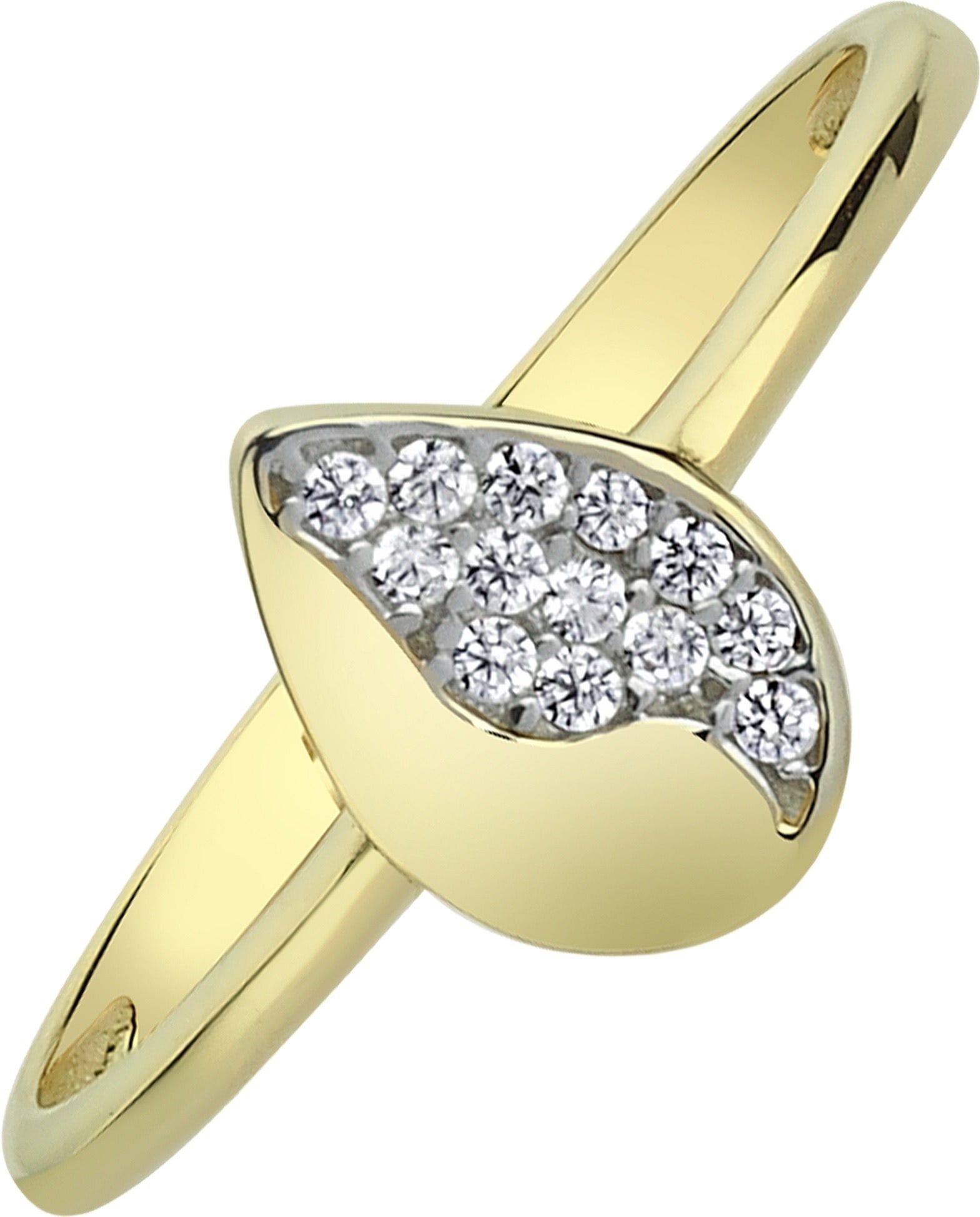 Balia Goldring Balia Damen Ring Gelbgold 8Karat Gr.54 (Fingerring), Damen Ringe, 54 (17,2) Blatt, 333 Gelbgold - 8 Karat | Goldringe