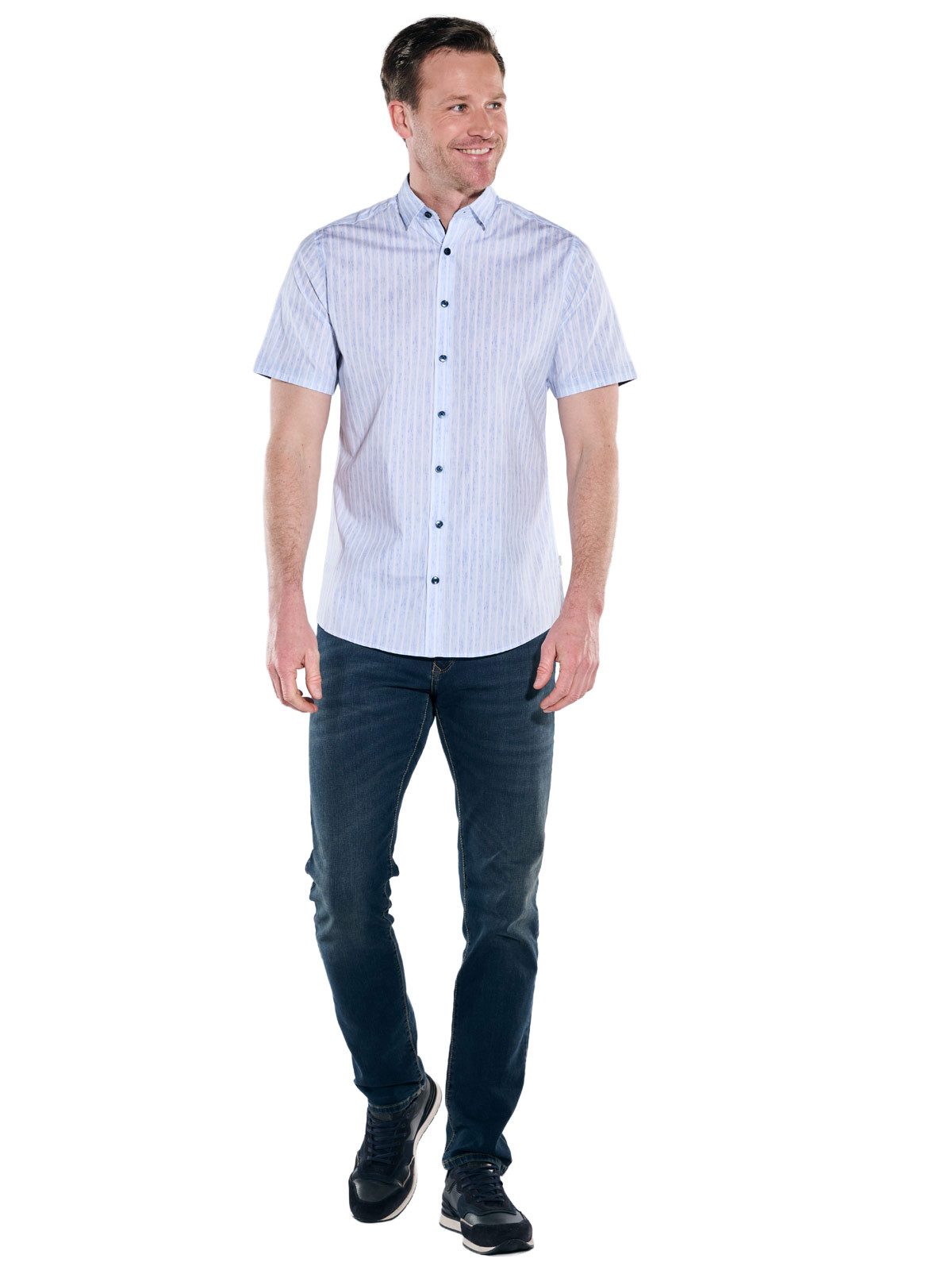 Engbers Kurzarmhemd Herren Hemd "My Favorite", Hellblau