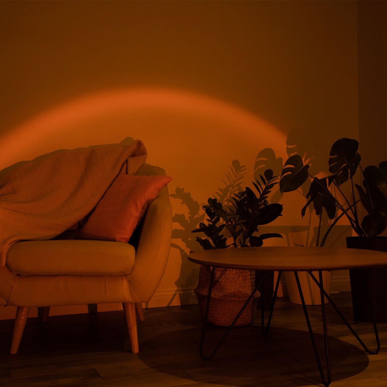 Casativo Projektionslampe LED-Sonnenuntergang Projektionslicht 180°-schwenkbar Deko-Beleuchtung, 10 Watt Leistungsaufnahme, LED fest integriert, Sunset-Projekto – Bild 5 von 5