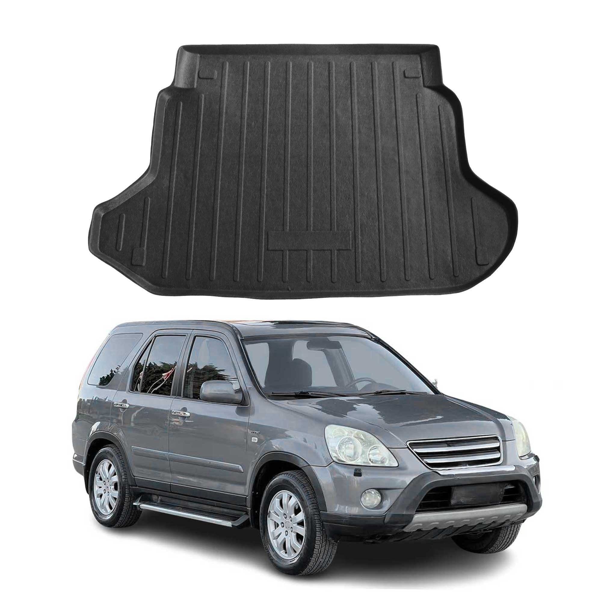 Kofferraummatte Kofferraumwanne für Honda CR-V 2002-2005 Gummi TPE Schwarz
