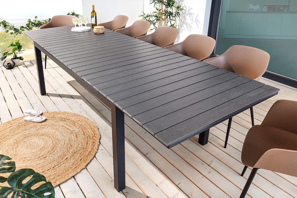 riess-ambiente Gartentisch DESIGNO 200-250-300cm grau / (Einzelartikel, 1-St), Outdoor · Aluminium · ausziehbar · Terrasse · wetterfest · Design – Bild 5 von 5
