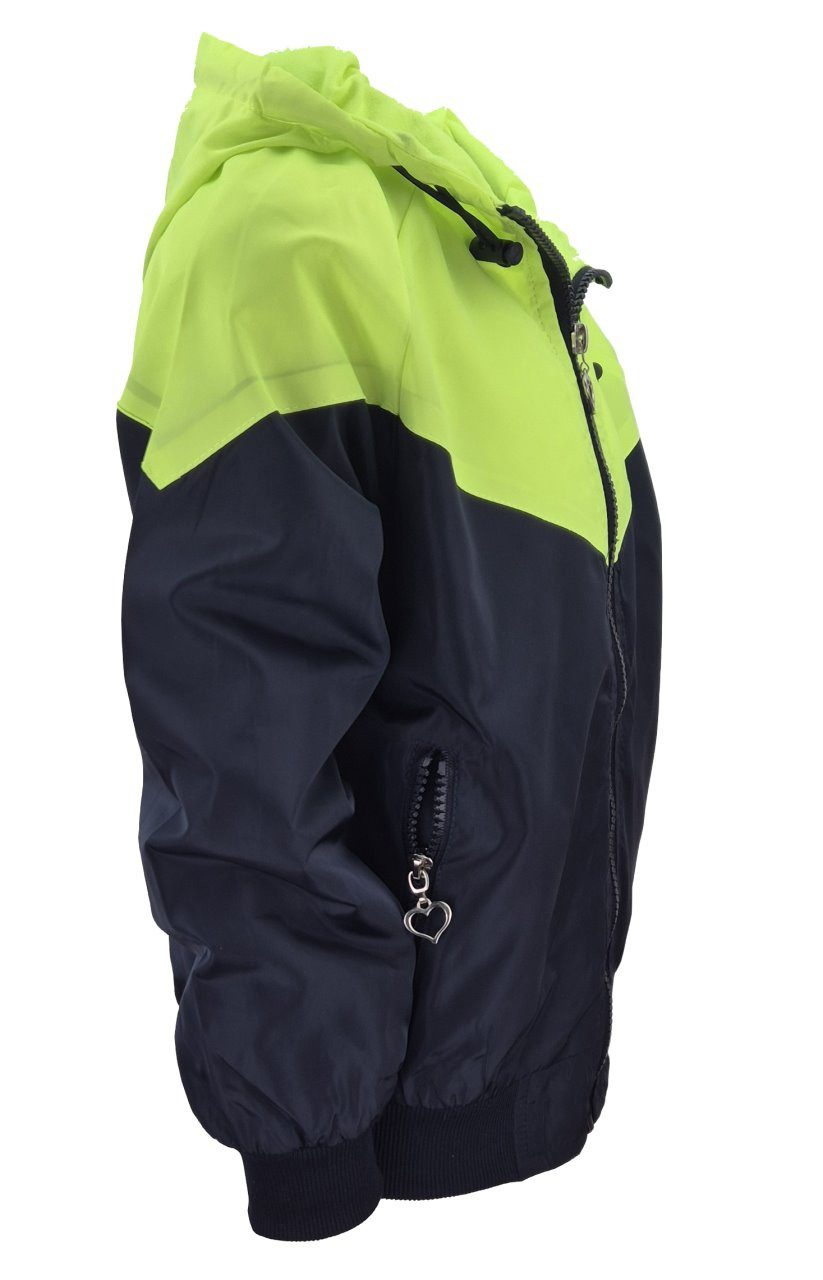 Girls Fashion Allwetterjacke Übergangsjacke mit Kapuze Kinder Jacke MH7273