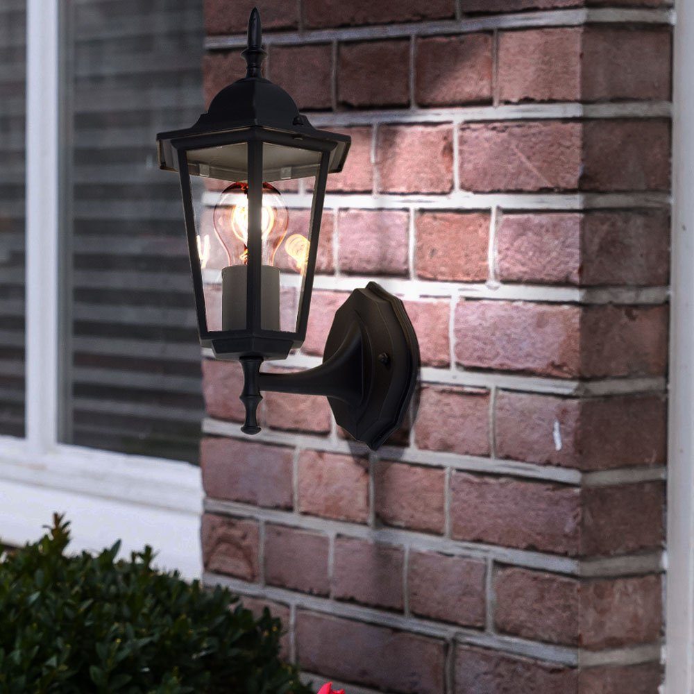 etc-shop Außen-Wandleuchte, Leuchtmittel inklusive, Warmweiß, LED Gartenlampe Haustürleuchte Laterne Außenwandleuchte antik