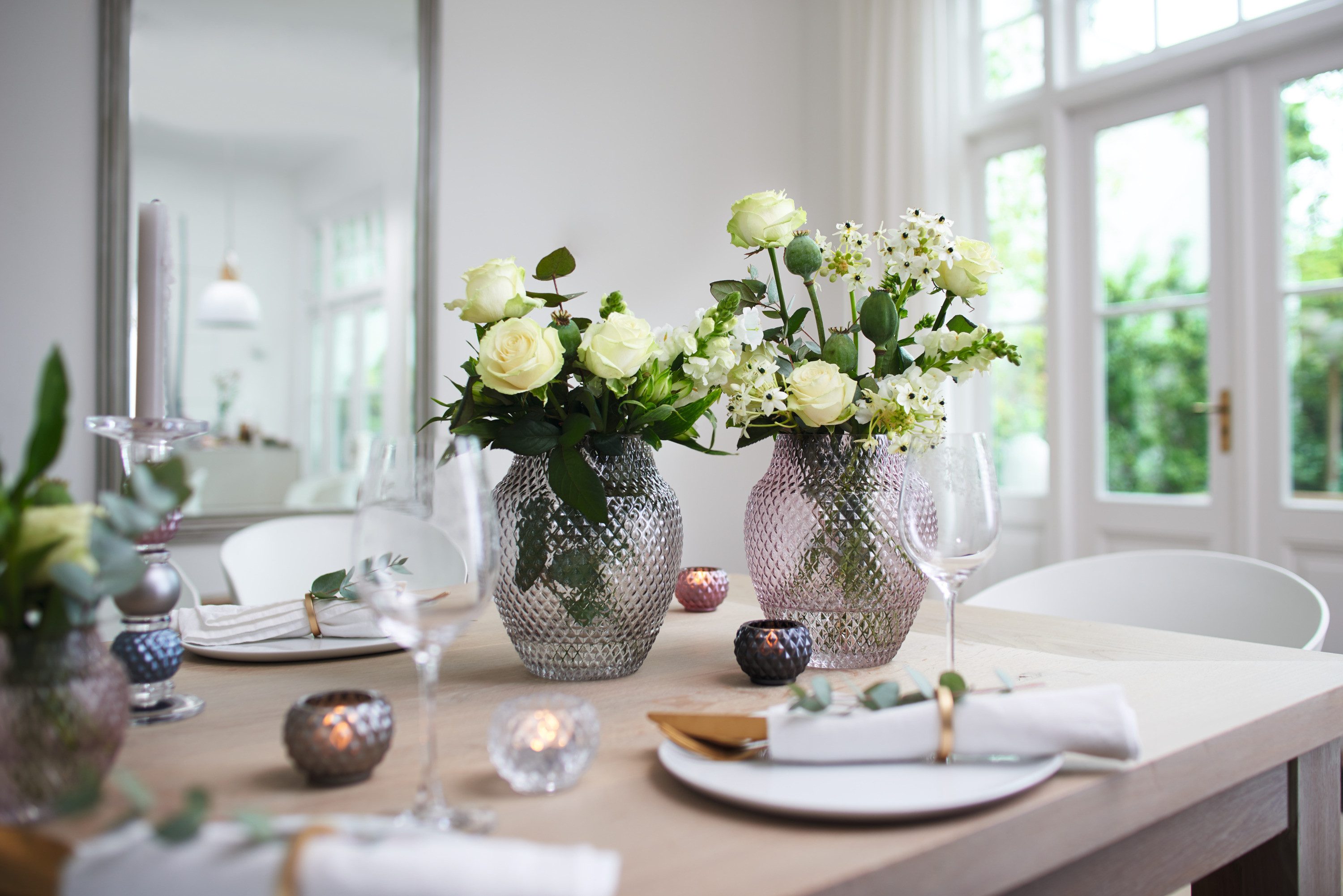 LEONARDO Tischvase Dekovase POESIA, Relief-Optik, in bauchiger Form (1 St), günstig online kaufen