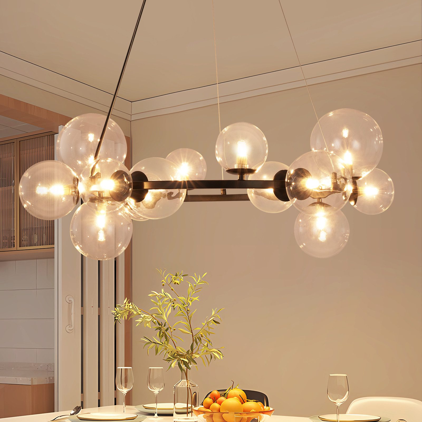 ZMH Pendelleuchte Esszimmer 14 Flammig Modern günstig online kaufen