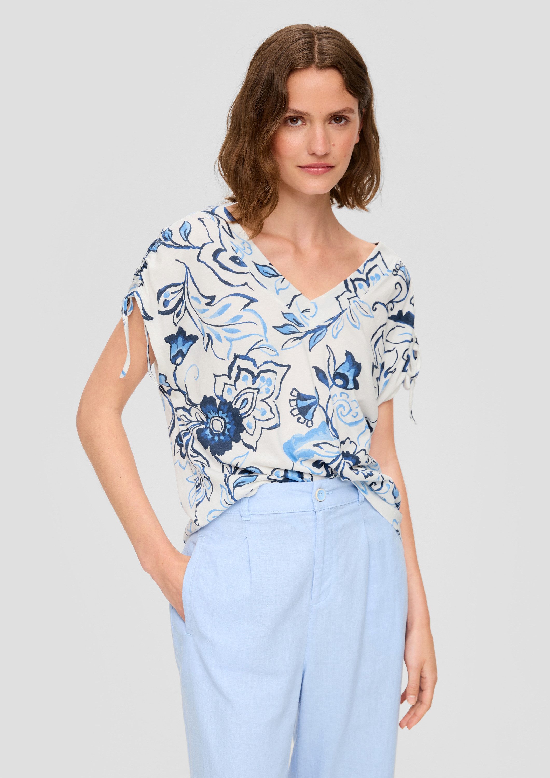 s.Oliver Kurzarmshirt T-Shirt Ärmelloses Shirt mit günstig online kaufen