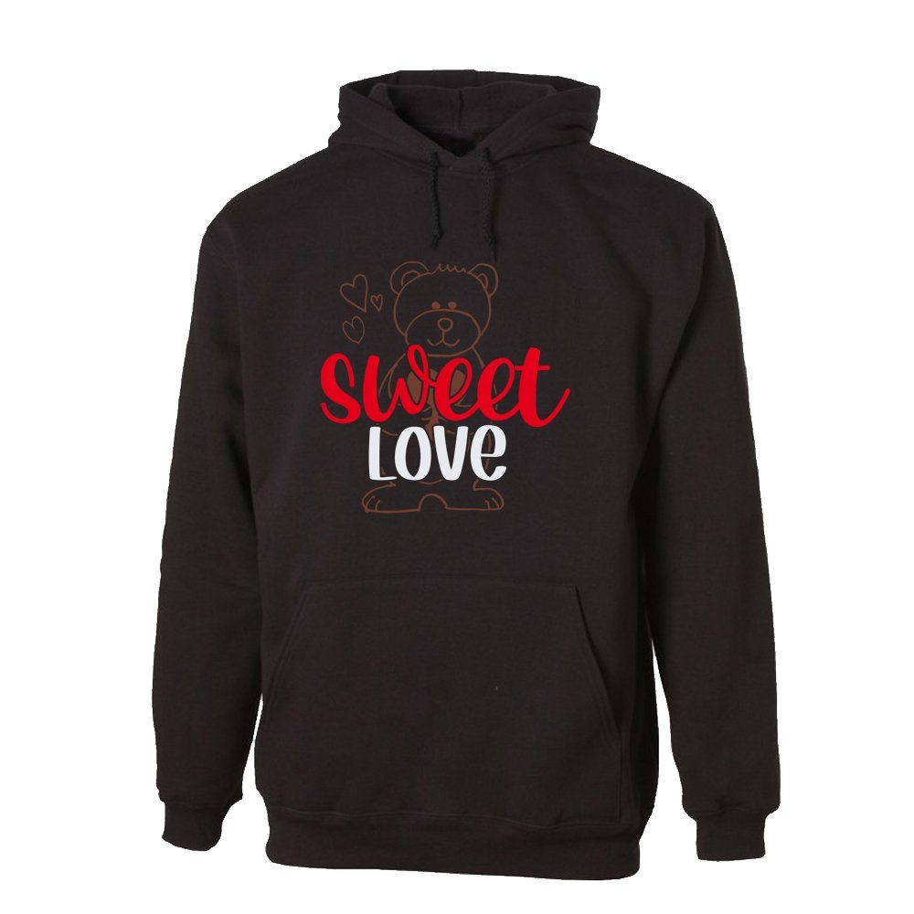 G-graphics Hoodie Teddy – Sweet love Unisex mit trendigem Frontprint mit Spruch zum Valentinstag