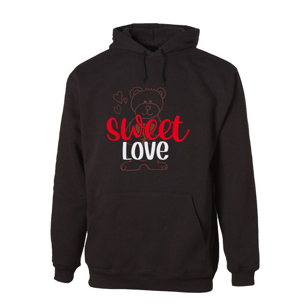 G-graphics Hoodie Teddy – Sweet love mit trendigem Frontprint, Aufdruck auf der Vorderseite, Spruch/Sprüche/Print/Motiv, für jung & alt