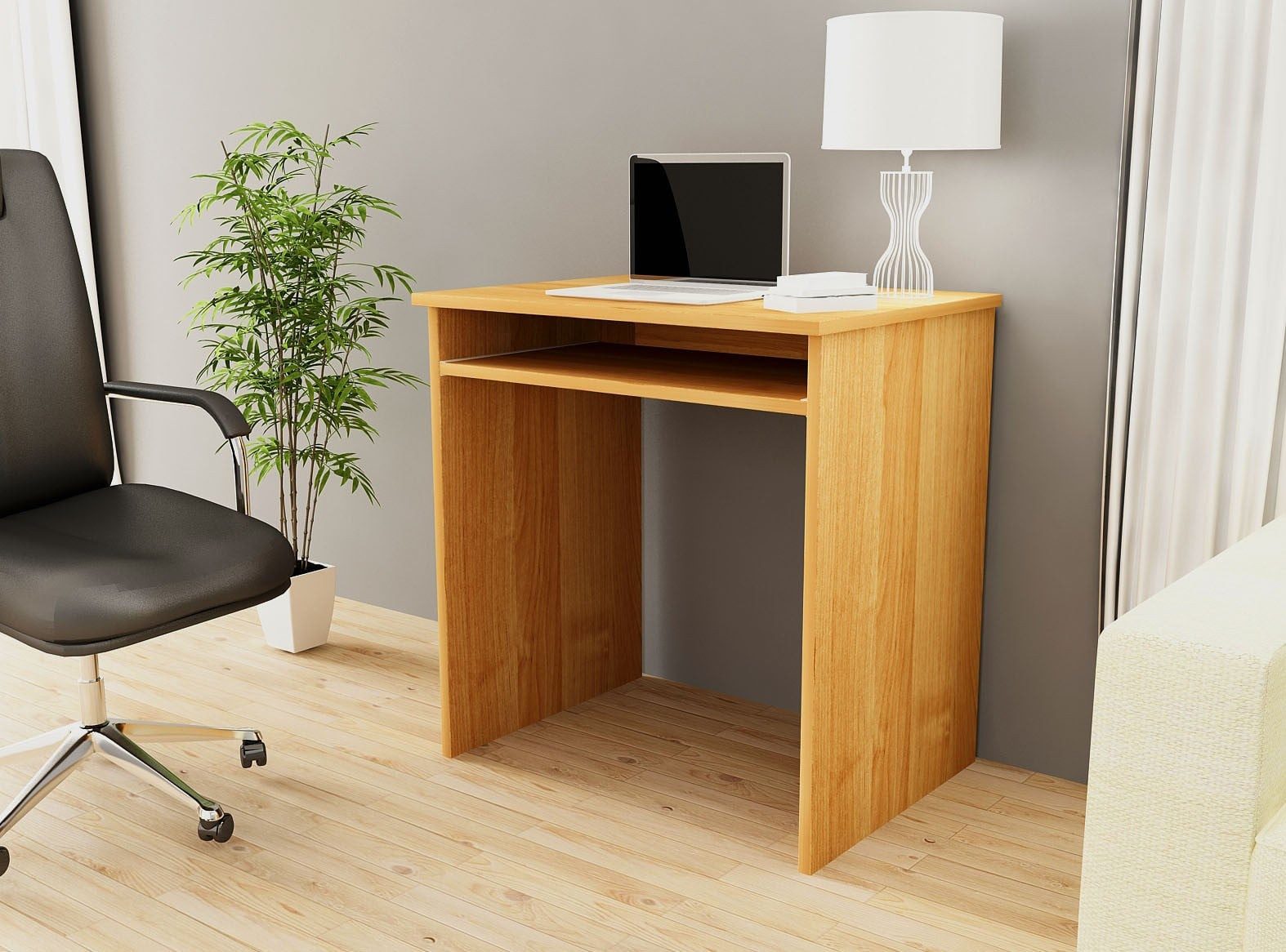 Raumhirsch Furniture Schreibtisch 68 cm Breite - Computertisch - stabil - optimale Arbeitsfläche, Hochwertiges Laminat, elegantes Design, Selbstmontage
