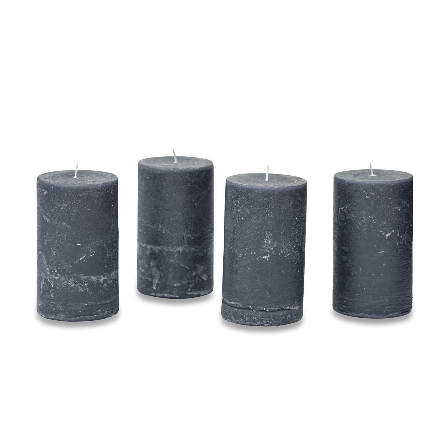 Mirabeau Stumpenkerze Kerze 4er Set Braga anthrazit (4er Set, 4er Set), none