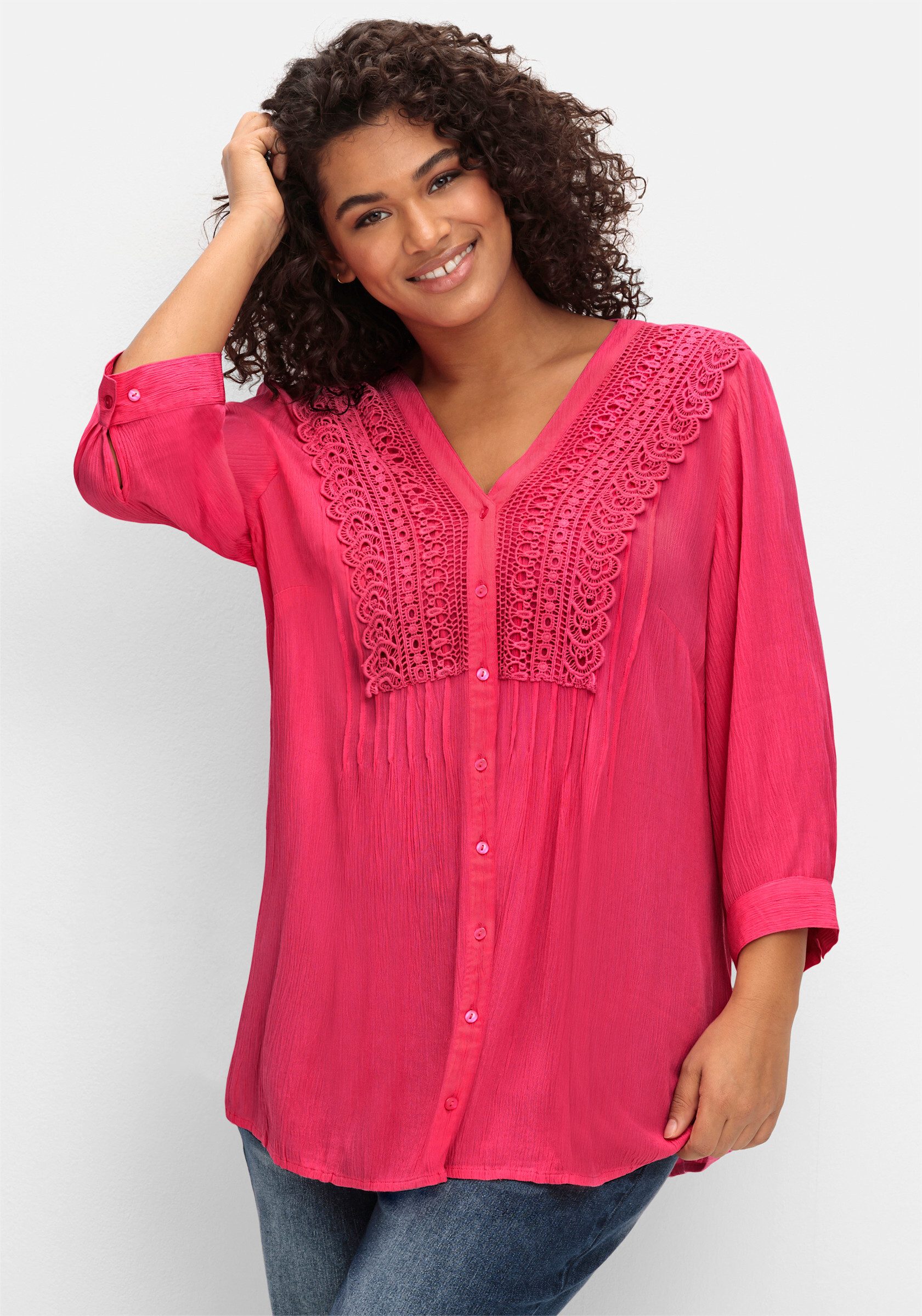 sheego by Joe Browns Klassische Bluse Longbluse 3/4-Arm günstig online kaufen