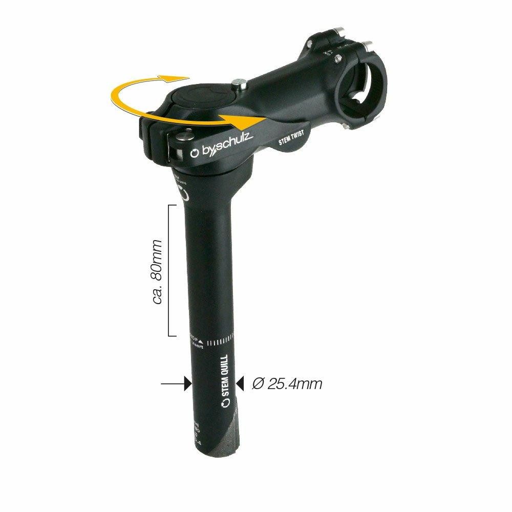 by.schulz Fahrradlenker By,Schulz Vorbau Quill Twist SDS Gabelschaft-Innendurchmesser 25,4 mm