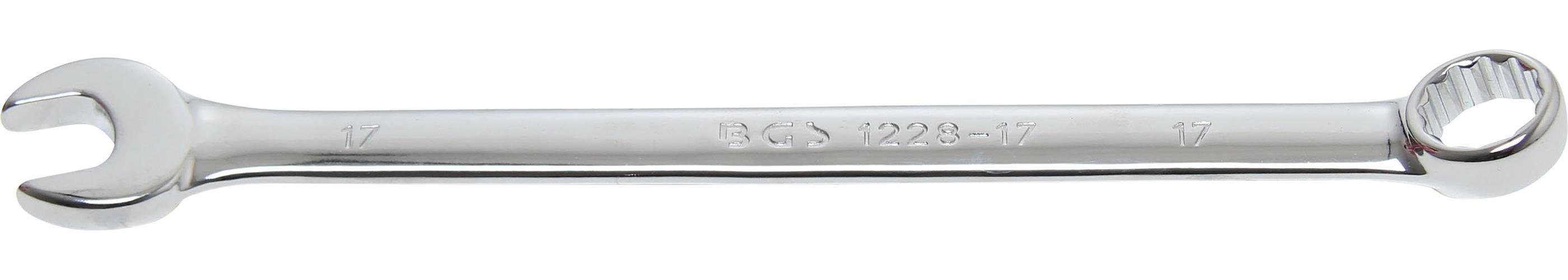 BGS technic Maulschlüssel Maul-Ringschlüssel, extra lang, SW 17 mm