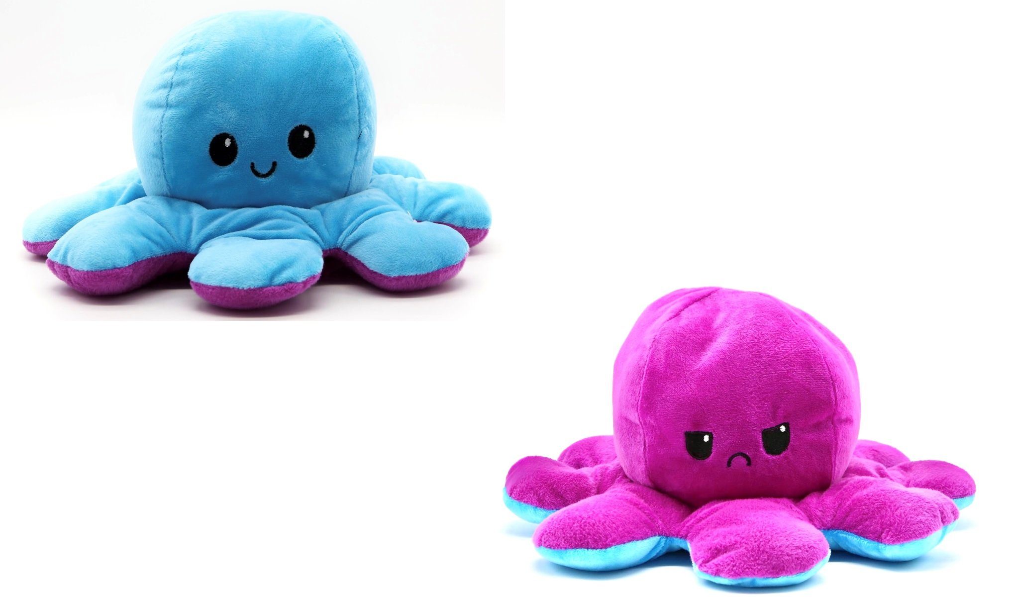 soma Kuscheltier Oktopus Reversible Rainbow Kuscheltier Wende Plüschtier  Octopus groß, Super weicher Plüsch Stofftier Kuscheltier für Kinder zum  spielen