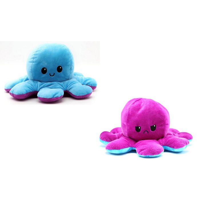 soma Kuscheltier Oktopus Reversible Rainbow Kuscheltier Wende Plüschtier Octopus groß 2 Super weicher Plüsch Stofftier Kuscheltier für Kinder zum spielen