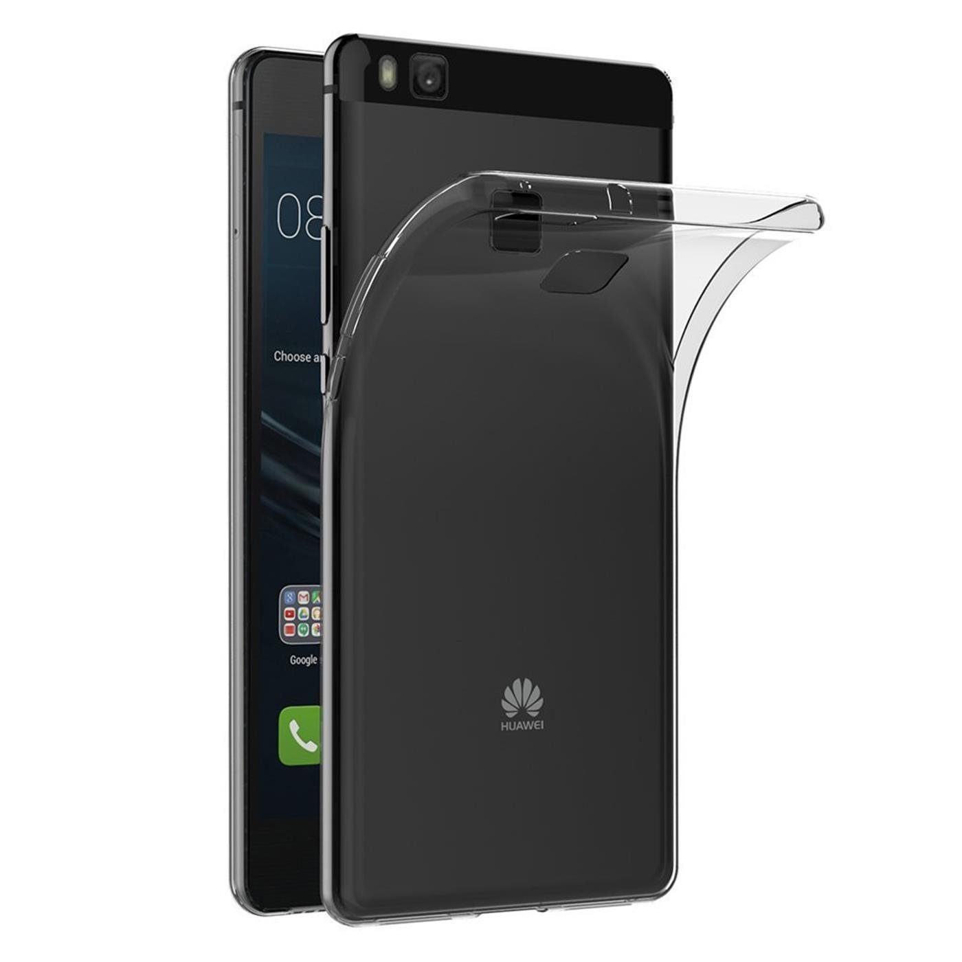 CoolGadget Handyhülle Silikon Handy Hülle Slim für Huawei P9 Lite 5,2 Zoll, dünne TPU Schutzhülle Case in transparent / durchsichtig