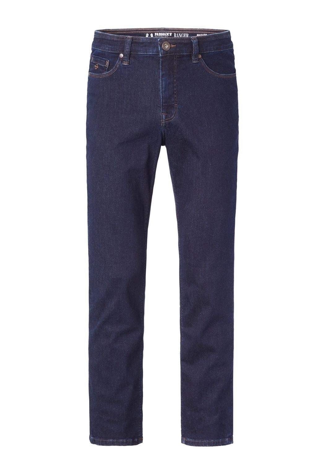 Stretch (4504) stone PIPE mit blue dark Paddock's RANGER Slim-fit-Jeans