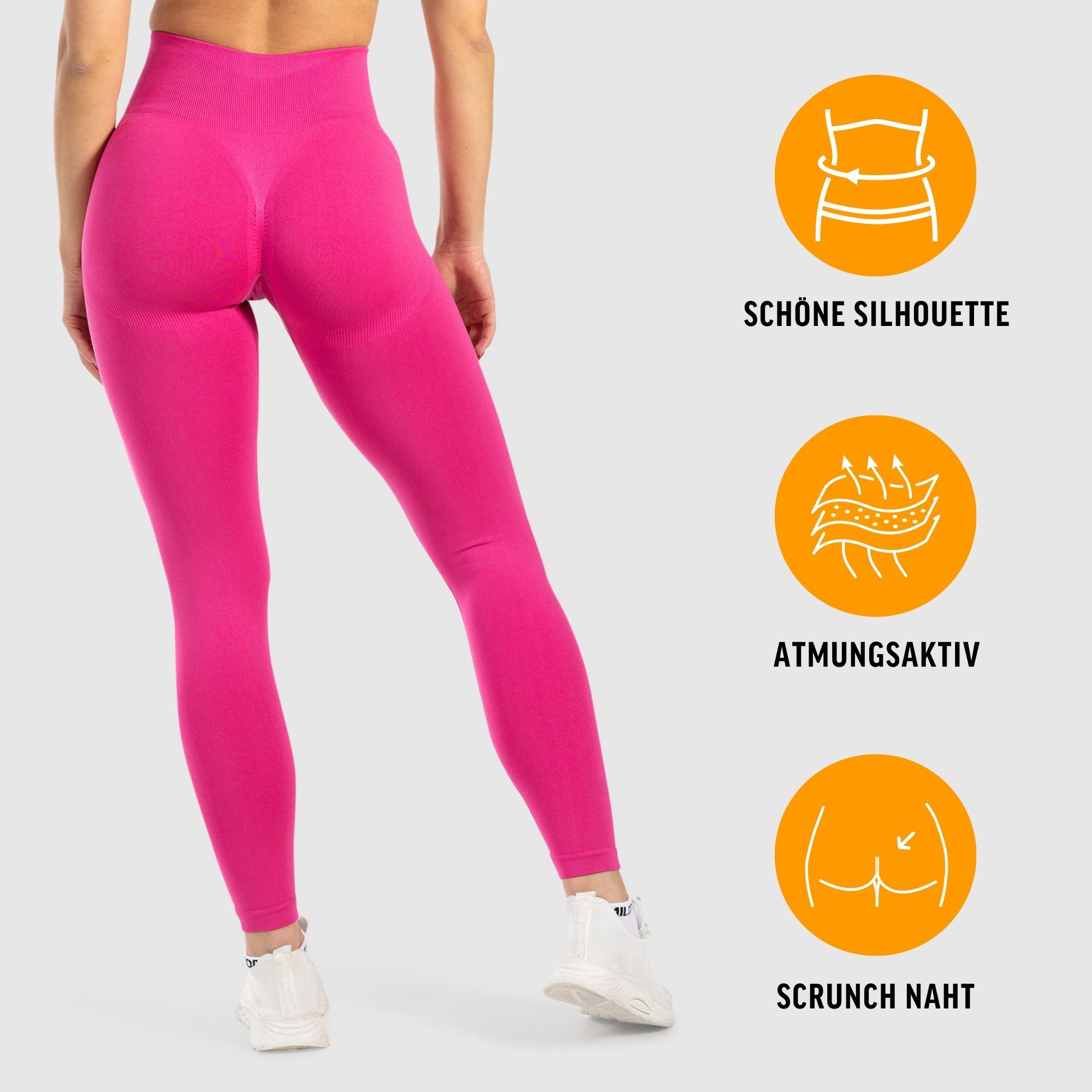 Smilodox Leggings Trixy, High Waist Yogahose mit Scrunch-Effekt, Stretch Sporthose nahtlos & figurformend, Push-Up Booty, elastischer Bund, Yoga