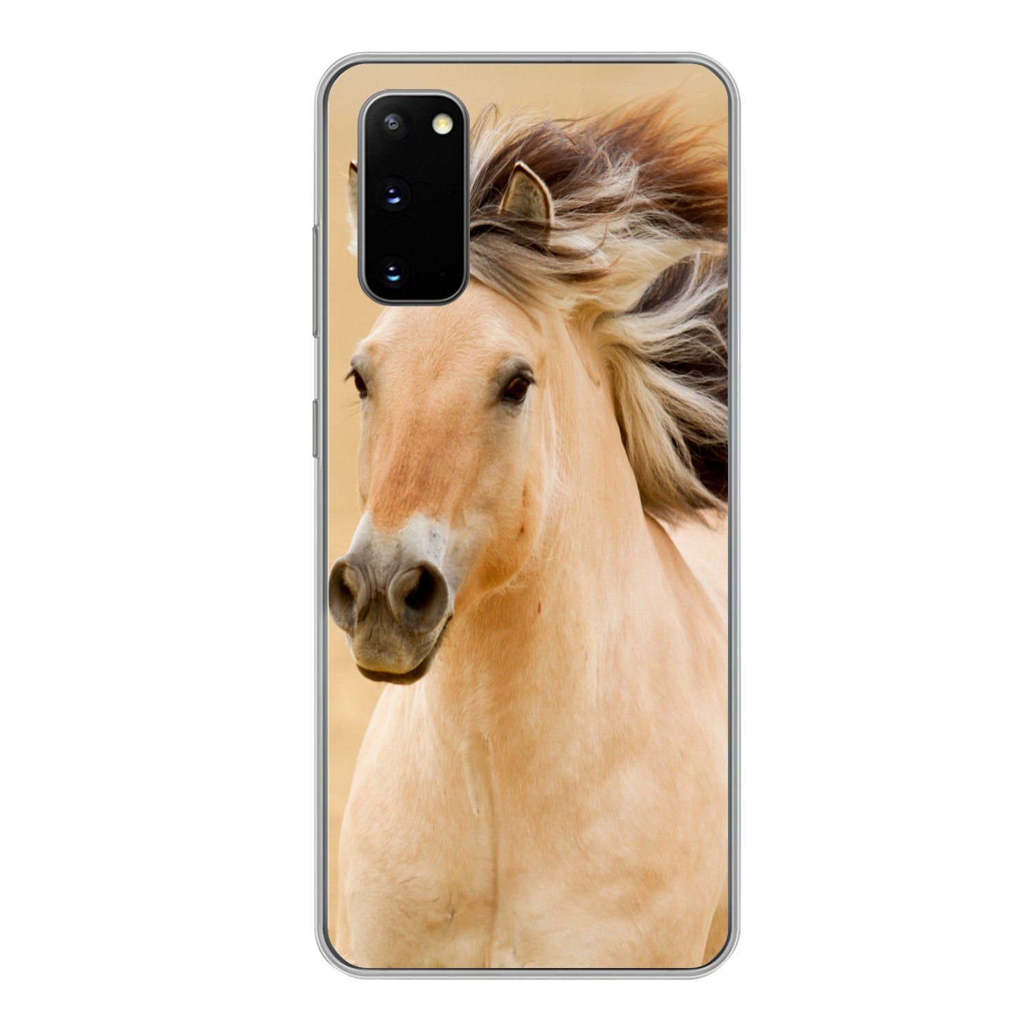 MuchoWow Handyhülle für Samsung Galaxy S20 Pferde - Tiere - Mähne - Porträt, Phone Case, Silikon, Schutzhülle Dünn