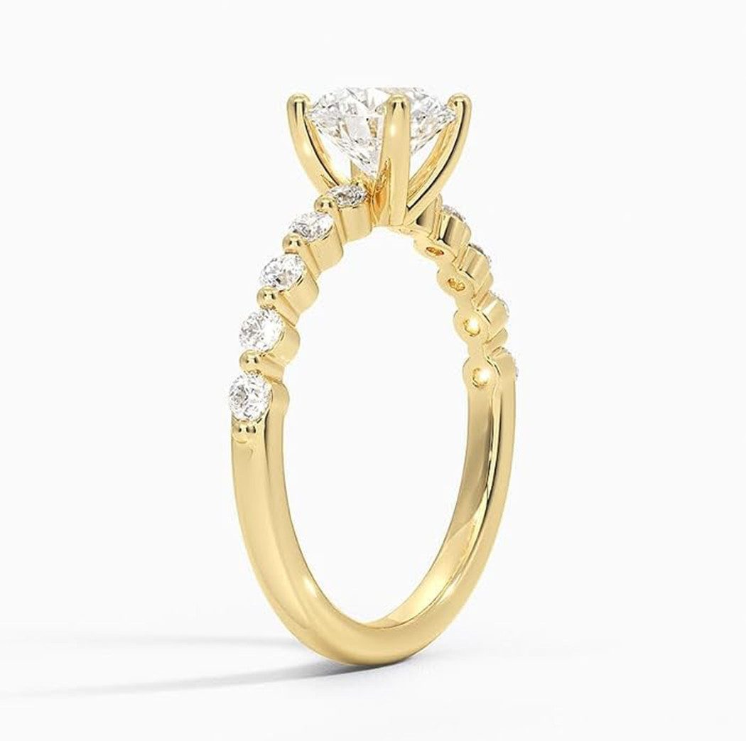 Jumpeak Verlobungsring Ring für den Heiratsantrag, 1.5-2ct,D,VS1,3EX, Verlobungsringe frau, Geschenk für frau,Liebes geschenk für sie, Hochzeitsgeschenk