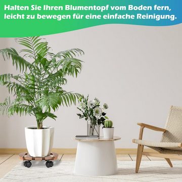 Randaco Blumentopfuntersetzer 1X Blumentopfuntersetzer Pflanzenroller WPC