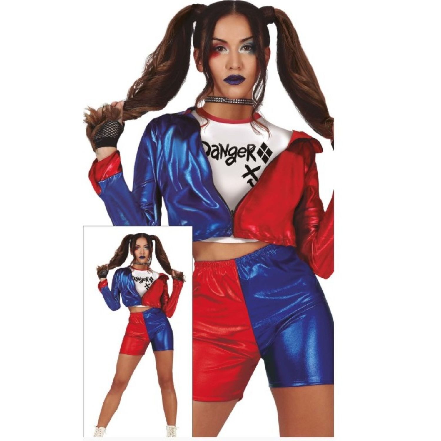 Fiestas Guirca Clown-Kostüm Kostüm 'Harlekin Metallic' für Damen, Jacke, Ho günstig online kaufen