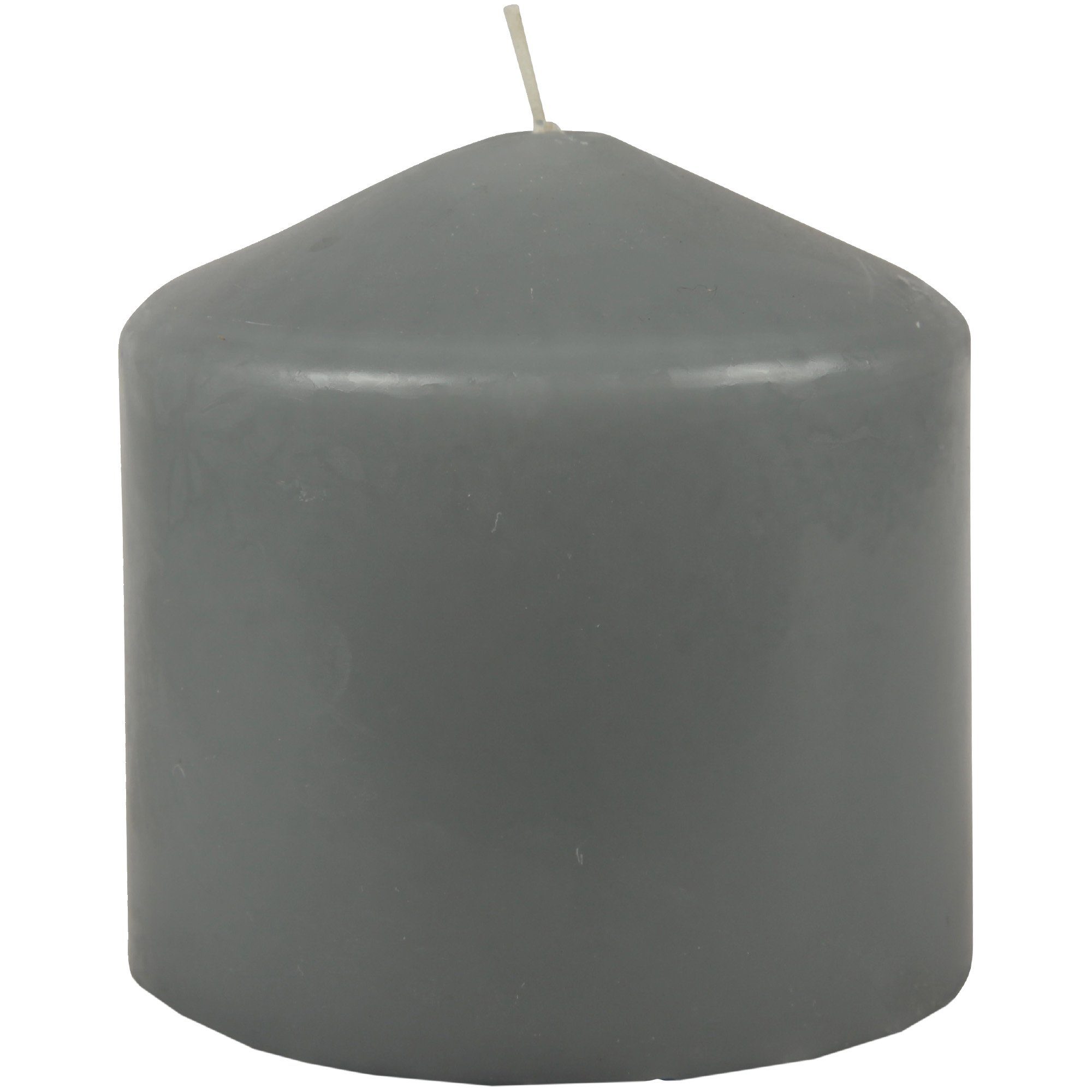 Ø8cm 8cm Farben Grau Wachskerzen x in Candle Blockkerze Kerze HS - (3-tlg), Stumpenkerze vielen