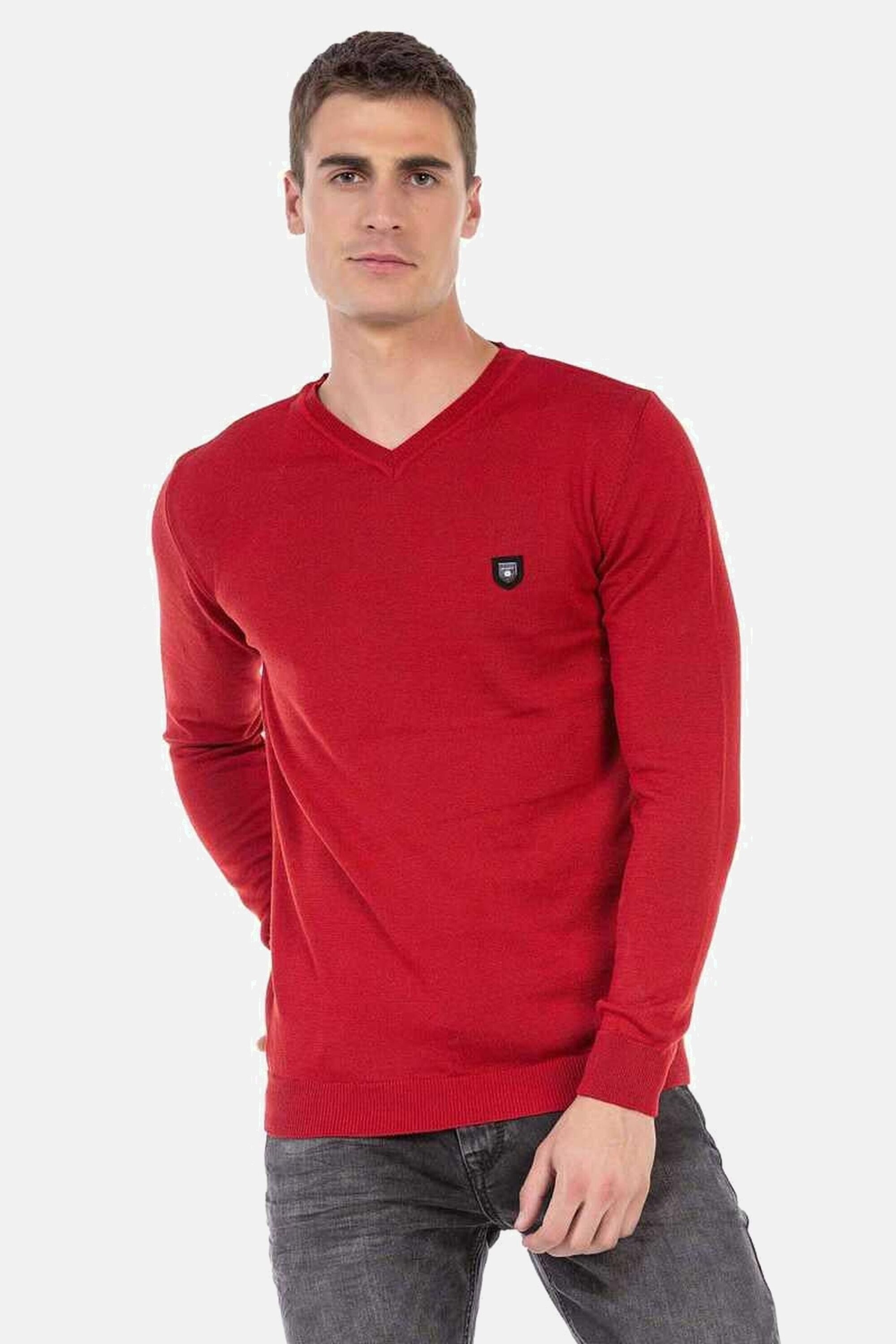 Cipo & Baxx V-Ausschnitt-Pullover Pullover mit günstig online kaufen